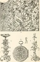 An illustration from Styles of ornament, exhibited in designs, and arranged in historical order, with descriptive text. A handbook for architects, designers, painters, sculptors, wood-carvers, chasers, modellers, cabinet-makers and artistic locksmiths as well as also for technical schools, libraries and private study (1910)