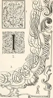 An illustration from Styles of ornament, exhibited in designs, and arranged in historical order, with descriptive text. A handbook for architects, designers, painters, sculptors, wood-carvers, chasers, modellers, cabinet-makers and artistic locksmiths as well as also for technical schools, libraries and private study (1910)