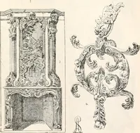 An illustration from Styles of ornament, exhibited in designs, and arranged in historical order, with descriptive text. A handbook for architects, designers, painters, sculptors, wood-carvers, chasers, modellers, cabinet-makers and artistic locksmiths as well as also for technical schools, libraries and private study (1910)