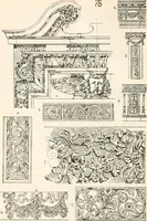 Picture 495 of 639 from Styles of ornament, exhibited in designs, and arranged in historical order, with descriptive text. A handbook for architects, designers, painters, sculptors, wood-carvers, chasers, modellers, cabinet-makers and artistic locksmiths as well as also for technical schools, libraries and private study (1910), leaf 499