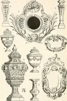 An illustration from Styles of ornament, exhibited in designs, and arranged in historical order, with descriptive text. A handbook for architects, designers, painters, sculptors, wood-carvers, chasers, modellers, cabinet-makers and artistic locksmiths as well as also for technical schools, libraries and private study (1910)
