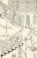 An illustration from Styles of ornament, exhibited in designs, and arranged in historical order, with descriptive text. A handbook for architects, designers, painters, sculptors, wood-carvers, chasers, modellers, cabinet-makers and artistic locksmiths as well as also for technical schools, libraries and private study (1910)