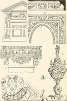 Picture 506 of 639 from Styles of ornament, exhibited in designs, and arranged in historical order, with descriptive text. A handbook for architects, designers, painters, sculptors, wood-carvers, chasers, modellers, cabinet-makers and artistic locksmiths as well as also for technical schools, libraries and private study (1910), leaf 513