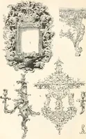 An illustration from Styles of ornament, exhibited in designs, and arranged in historical order, with descriptive text. A handbook for architects, designers, painters, sculptors, wood-carvers, chasers, modellers, cabinet-makers and artistic locksmiths as well as also for technical schools, libraries and private study (1910)
