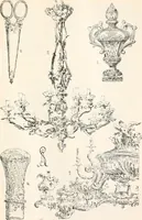 An illustration from Styles of ornament, exhibited in designs, and arranged in historical order, with descriptive text. A handbook for architects, designers, painters, sculptors, wood-carvers, chasers, modellers, cabinet-makers and artistic locksmiths as well as also for technical schools, libraries and private study (1910)