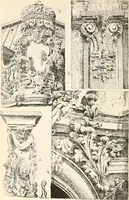 An illustration from Styles of ornament, exhibited in designs, and arranged in historical order, with descriptive text. A handbook for architects, designers, painters, sculptors, wood-carvers, chasers, modellers, cabinet-makers and artistic locksmiths as well as also for technical schools, libraries and private study (1910)