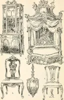 An illustration from Styles of ornament, exhibited in designs, and arranged in historical order, with descriptive text. A handbook for architects, designers, painters, sculptors, wood-carvers, chasers, modellers, cabinet-makers and artistic locksmiths as well as also for technical schools, libraries and private study (1910)