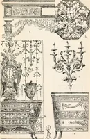 An illustration from Styles of ornament, exhibited in designs, and arranged in historical order, with descriptive text. A handbook for architects, designers, painters, sculptors, wood-carvers, chasers, modellers, cabinet-makers and artistic locksmiths as well as also for technical schools, libraries and private study (1910)