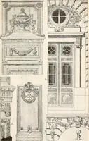 An illustration from Styles of ornament, exhibited in designs, and arranged in historical order, with descriptive text. A handbook for architects, designers, painters, sculptors, wood-carvers, chasers, modellers, cabinet-makers and artistic locksmiths as well as also for technical schools, libraries and private study (1910)