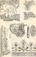 An illustration from Styles of ornament, exhibited in designs, and arranged in historical order, with descriptive text. A handbook for architects, designers, painters, sculptors, wood-carvers, chasers, modellers, cabinet-makers and artistic locksmiths as well as also for technical schools, libraries and private study (1910)