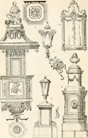 Picture 560 of 639 from Styles of ornament, exhibited in designs, and arranged in historical order, with descriptive text. A handbook for architects, designers, painters, sculptors, wood-carvers, chasers, modellers, cabinet-makers and artistic locksmiths as well as also for technical schools, libraries and private study (1910), leaf 573