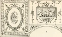 An illustration from Styles of ornament, exhibited in designs, and arranged in historical order, with descriptive text. A handbook for architects, designers, painters, sculptors, wood-carvers, chasers, modellers, cabinet-makers and artistic locksmiths as well as also for technical schools, libraries and private study (1910)