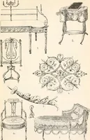 Picture 592 of 639 from Styles of ornament, exhibited in designs, and arranged in historical order, with descriptive text. A handbook for architects, designers, painters, sculptors, wood-carvers, chasers, modellers, cabinet-makers and artistic locksmiths as well as also for technical schools, libraries and private study (1910), leaf 594