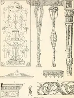 An illustration from Styles of ornament, exhibited in designs, and arranged in historical order, with descriptive text. A handbook for architects, designers, painters, sculptors, wood-carvers, chasers, modellers, cabinet-makers and artistic locksmiths as well as also for technical schools, libraries and private study (1910)