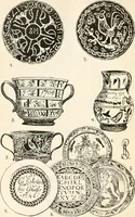 An illustration from Styles of ornament, exhibited in designs, and arranged in historical order, with descriptive text. A handbook for architects, designers, painters, sculptors, wood-carvers, chasers, modellers, cabinet-makers and artistic locksmiths as well as also for technical schools, libraries and private study (1910)