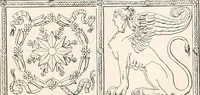 An illustration from Styles of ornament, exhibited in designs, and arranged in historical order, with descriptive text. A handbook for architects, designers, painters, sculptors, wood-carvers, chasers, modellers, cabinet-makers and artistic locksmiths as well as also for technical schools, libraries and private study (1910)