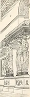 An illustration from Styles of ornament, exhibited in designs, and arranged in historical order, with descriptive text. A handbook for architects, designers, painters, sculptors, wood-carvers, chasers, modellers, cabinet-makers and artistic locksmiths as well as also for technical schools, libraries and private study (1910)