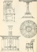An illustration from Styles of ornament, exhibited in designs, and arranged in historical order, with descriptive text. A handbook for architects, designers, painters, sculptors, wood-carvers, chasers, modellers, cabinet-makers and artistic locksmiths as well as also for technical schools, libraries and private study (1910)