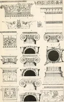 An illustration from Styles of ornament, exhibited in designs, and arranged in historical order, with descriptive text. A handbook for architects, designers, painters, sculptors, wood-carvers, chasers, modellers, cabinet-makers and artistic locksmiths as well as also for technical schools, libraries and private study (1910)