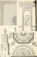 An illustration from Styles of ornament, exhibited in designs, and arranged in historical order, with descriptive text. A handbook for architects, designers, painters, sculptors, wood-carvers, chasers, modellers, cabinet-makers and artistic locksmiths as well as also for technical schools, libraries and private study (1910)