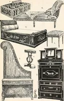 An illustration from Styles of ornament, exhibited in designs, and arranged in historical order, with descriptive text. A handbook for architects, designers, painters, sculptors, wood-carvers, chasers, modellers, cabinet-makers and artistic locksmiths as well as also for technical schools, libraries and private study (1910)