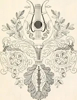 An illustration from Styles of ornament, exhibited in designs, and arranged in historical order, with descriptive text. A handbook for architects, designers, painters, sculptors, wood-carvers, chasers, modellers, cabinet-makers and artistic locksmiths as well as also for technical schools, libraries and private study (1910)