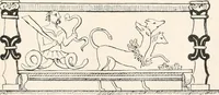 An illustration from Styles of ornament, exhibited in designs, and arranged in historical order, with descriptive text. A handbook for architects, designers, painters, sculptors, wood-carvers, chasers, modellers, cabinet-makers and artistic locksmiths as well as also for technical schools, libraries and private study (1910)