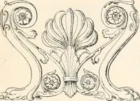 An illustration from Styles of ornament, exhibited in designs, and arranged in historical order, with descriptive text. A handbook for architects, designers, painters, sculptors, wood-carvers, chasers, modellers, cabinet-makers and artistic locksmiths as well as also for technical schools, libraries and private study (1910)