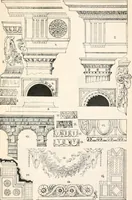 An illustration from Styles of ornament, exhibited in designs, and arranged in historical order, with descriptive text. A handbook for architects, designers, painters, sculptors, wood-carvers, chasers, modellers, cabinet-makers and artistic locksmiths as well as also for technical schools, libraries and private study (1910)