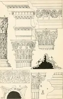 An illustration from Styles of ornament, exhibited in designs, and arranged in historical order, with descriptive text. A handbook for architects, designers, painters, sculptors, wood-carvers, chasers, modellers, cabinet-makers and artistic locksmiths as well as also for technical schools, libraries and private study (1910)