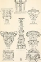 An illustration from Styles of ornament, exhibited in designs, and arranged in historical order, with descriptive text. A handbook for architects, designers, painters, sculptors, wood-carvers, chasers, modellers, cabinet-makers and artistic locksmiths as well as also for technical schools, libraries and private study (1910)