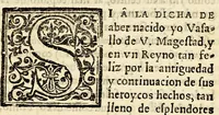 An illustration from Summaria investigacion de el origin, y privilegios, de los ricos hombres o nobles, caballeros, infanzones o hijos dalgo, y señores de vassallos de Aragon, y del absoluto poder queen ellos tienen. : Parte primera (1664)