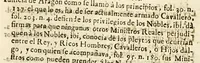 An illustration from Summaria investigacion de el origin, y privilegios, de los ricos hombres o nobles, caballeros, infanzones o hijos dalgo, y señores de vassallos de Aragon, y del absoluto poder queen ellos tienen. : Parte primera (1664)
