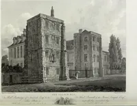 An illustration from A supplement to the second edition of Mr. Bentham's History & antiquities of the cathedral & conventual church of Ely : comprising enlarged accounts of the monastery, lady chapel, Prior Crawden's chapel, the palaces and other buildings connected with the See and the church : with lists of the chancellors, vicars general, officials, commissaries, chief justices of the Isle of Ely, &c. : also, notes, architectural, biographical, historical and explanatory (1817)