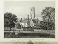 An illustration from A supplement to the second edition of Mr. Bentham's History & antiquities of the cathedral & conventual church of Ely : comprising enlarged accounts of the monastery, lady chapel, Prior Crawden's chapel, the palaces and other buildings connected with the See and the church : with lists of the chancellors, vicars general, officials, commissaries, chief justices of the Isle of Ely, &c. : also, notes, architectural, biographical, historical and explanatory (1817)