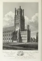 An illustration from A supplement to the second edition of Mr. Bentham's History & antiquities of the cathedral & conventual church of Ely : comprising enlarged accounts of the monastery, lady chapel, Prior Crawden's chapel, the palaces and other buildings connected with the See and the church : with lists of the chancellors, vicars general, officials, commissaries, chief justices of the Isle of Ely, &c. : also, notes, architectural, biographical, historical and explanatory (1817)