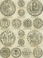 An illustration from Supplement to Thompson's Bank note reporter, containing 750 fac-similes of the various gold and silver coins, most generally found in circulation (1850)