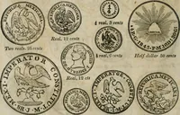 An illustration from Supplement to Thompson's Bank note reporter, containing 750 fac-similes of the various gold and silver coins, most generally found in circulation (1850)