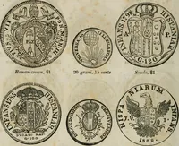 An illustration from Supplement to Thompson's Bank note reporter, containing 750 fac-similes of the various gold and silver coins, most generally found in circulation (1850)