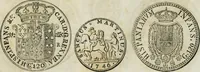 An illustration from Supplement to Thompson's Bank note reporter, containing 750 fac-similes of the various gold and silver coins, most generally found in circulation (1850)