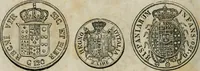 An illustration from Supplement to Thompson's Bank note reporter, containing 750 fac-similes of the various gold and silver coins, most generally found in circulation (1850)