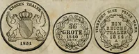 Picture 104 of 132 from Supplement to Thompson's Bank note reporter, containing 750 fac-similes of the various gold and silver coins, most generally found in circulation (1850), leaf 35