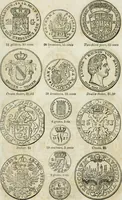 An illustration from Supplement to Thompson's Bank note reporter, containing 750 fac-similes of the various gold and silver coins, most generally found in circulation (1850)