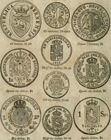 An illustration from Supplement to Thompson's Bank note reporter, containing 750 fac-similes of the various gold and silver coins, most generally found in circulation (1850)