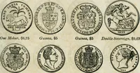 An illustration from Supplement to Thompson's Bank note reporter, containing 750 fac-similes of the various gold and silver coins, most generally found in circulation (1850)