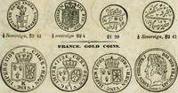 Picture 11 of 132 from Supplement to Thompson's Bank note reporter, containing 750 fac-similes of the various gold and silver coins, most generally found in circulation (1850), leaf 6