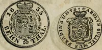An illustration from Supplement to Thompson's Bank note reporter, containing 750 fac-similes of the various gold and silver coins, most generally found in circulation (1850)