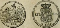 Picture 18 of 132 from Supplement to Thompson's Bank note reporter, containing 750 fac-similes of the various gold and silver coins, most generally found in circulation (1850), leaf 7
