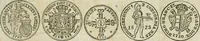 An illustration from Supplement to Thompson's Bank note reporter, containing 750 fac-similes of the various gold and silver coins, most generally found in circulation (1850)