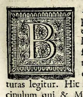 An illustration from Supplementum de scriptoribus vel scriptis ecclesisaticis [sic] a Bellarmino omissis : ad annum 1460, vel ad artem typographicam inventam (1686)